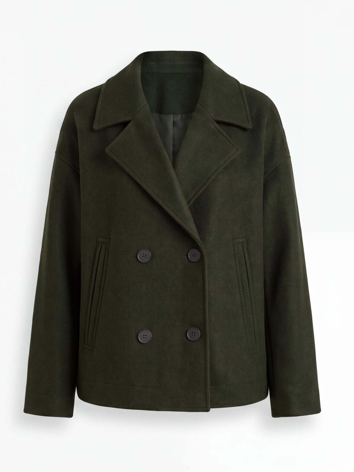 Women’s Double-Breasted Tailored Jacket with Wide Lapels