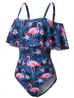 Women’s Off-Shoulder Ruffle With Straps One-Piece Swimsuit