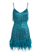 Women’s Fringe Detail Mini Party Dress