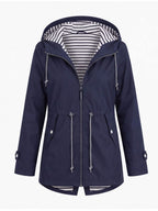 Women’s Hooded Zip Front Rain Jacket