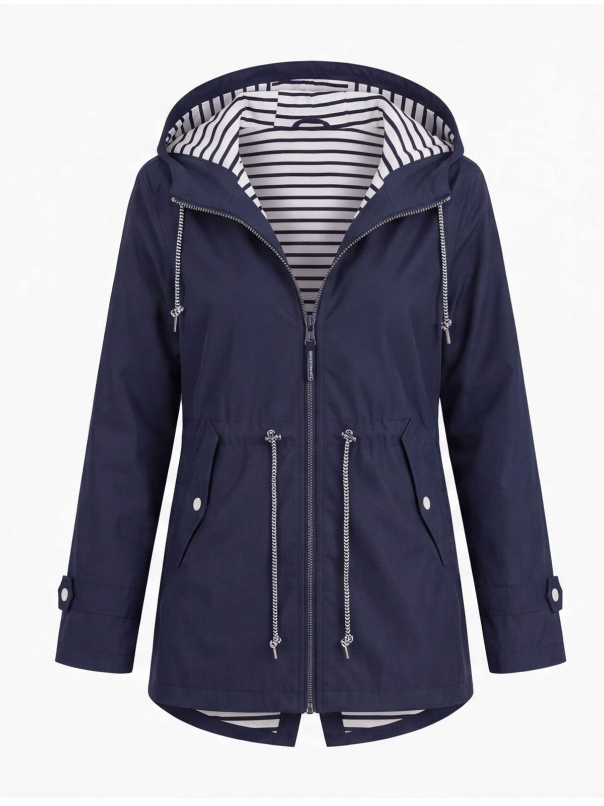 Women’s Hooded Zip Front Rain Jacket