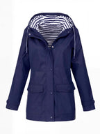 Women’s Hooded Rain Jacket with Utility Pockets