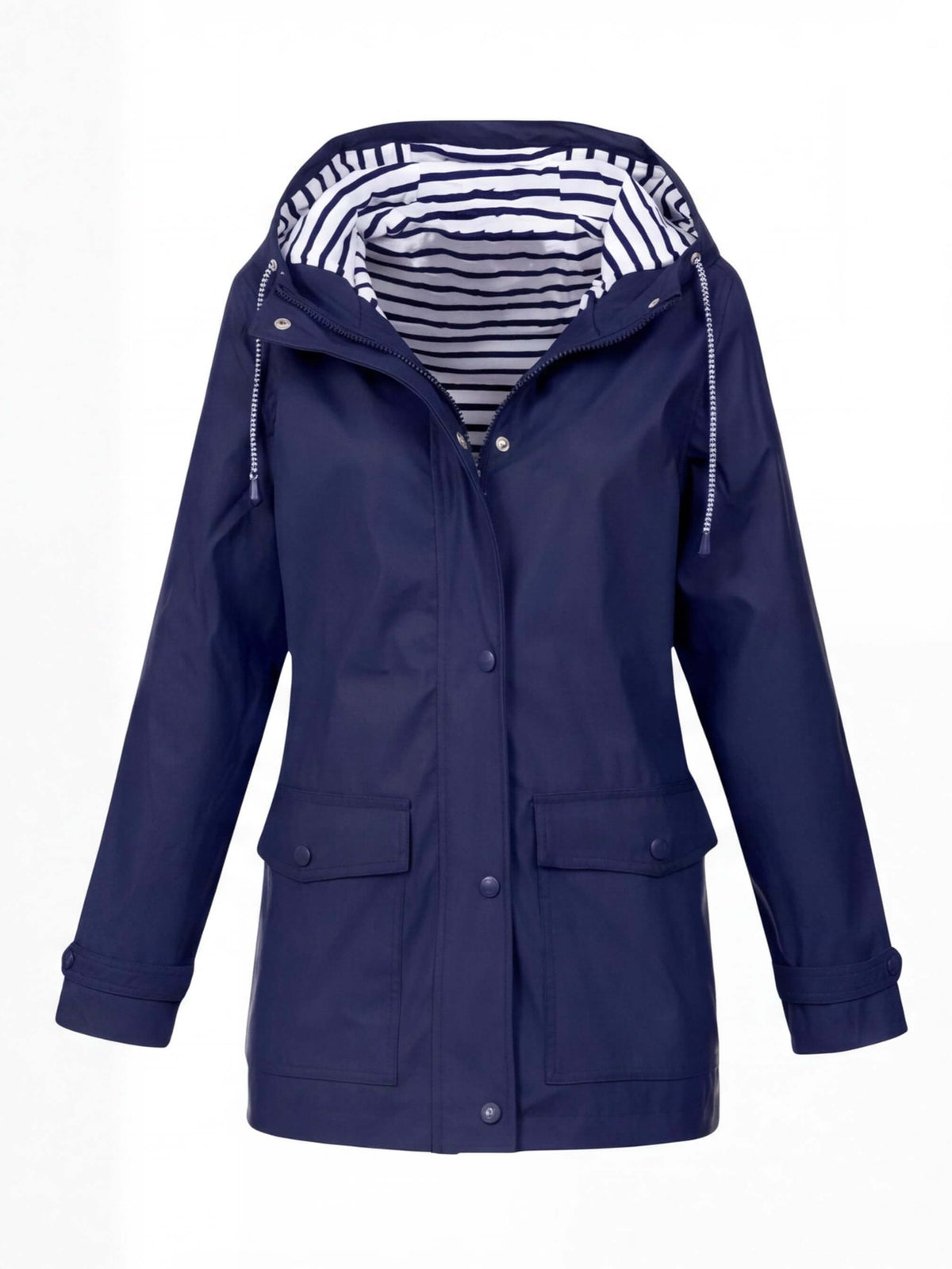Women’s Hooded Rain Jacket with Utility Pockets