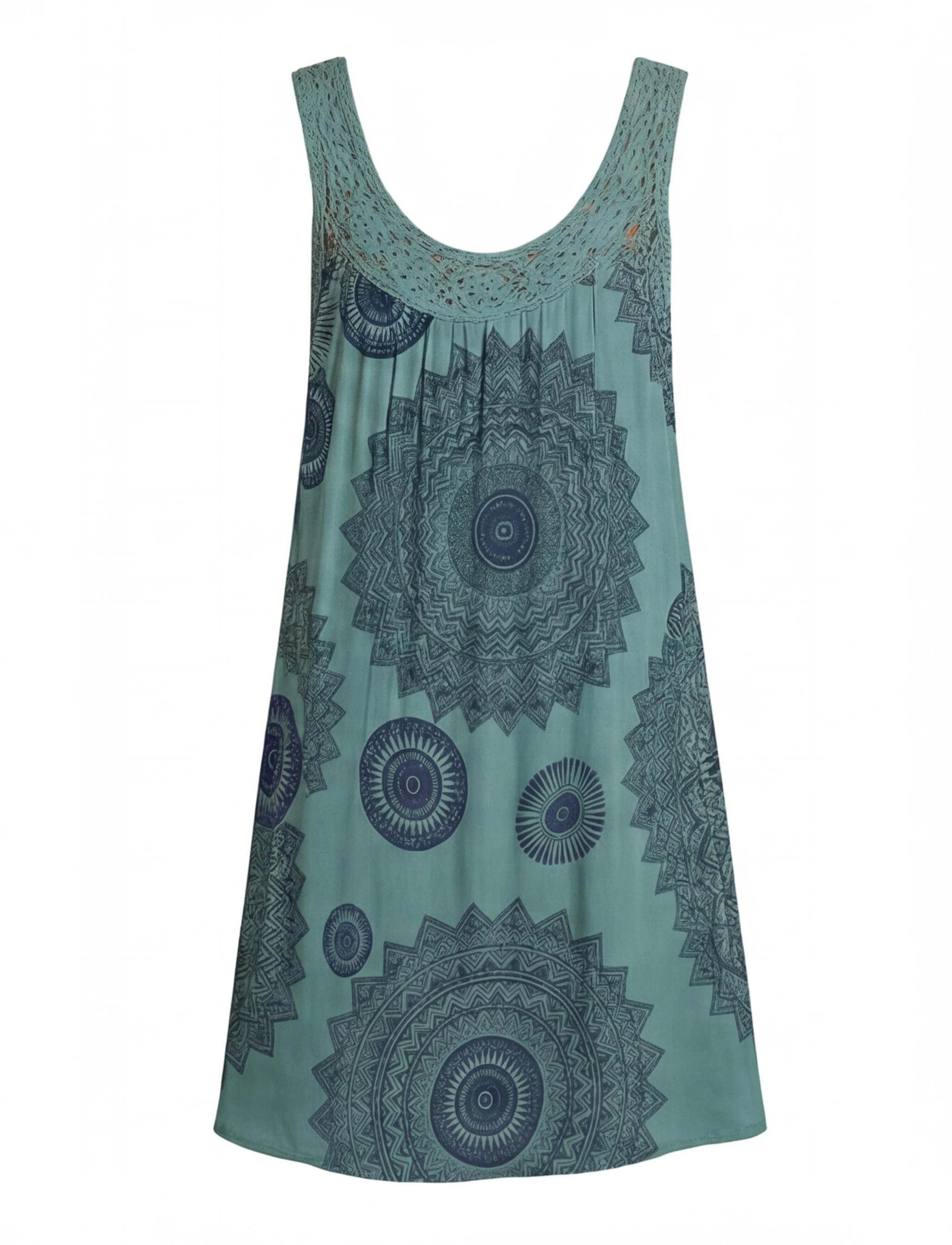 Women’s Dress – Sleeveless Printed Lightweight Summer Dress