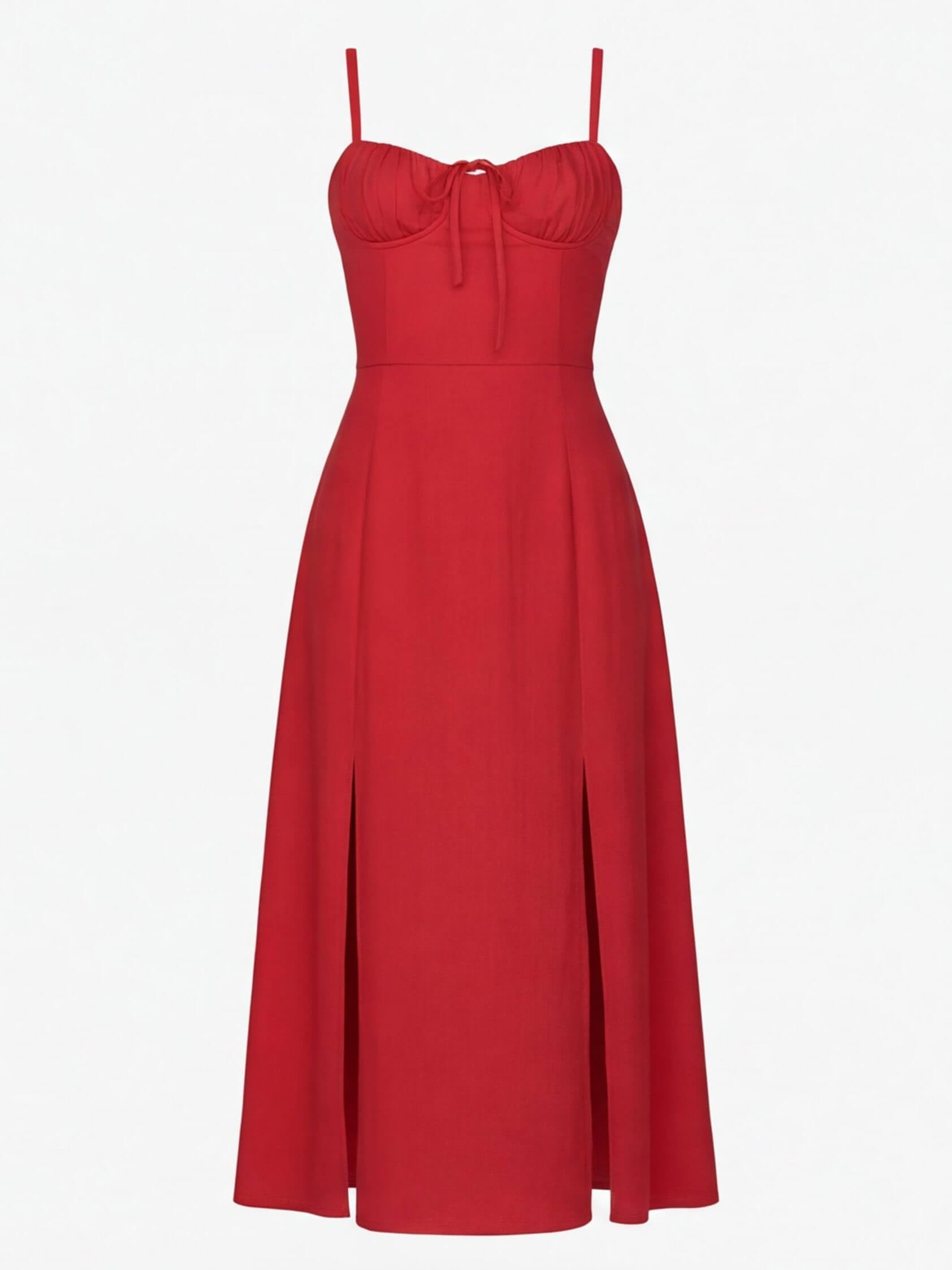 Elegant Floral Corset Midi Dress – Feminine & Flattering