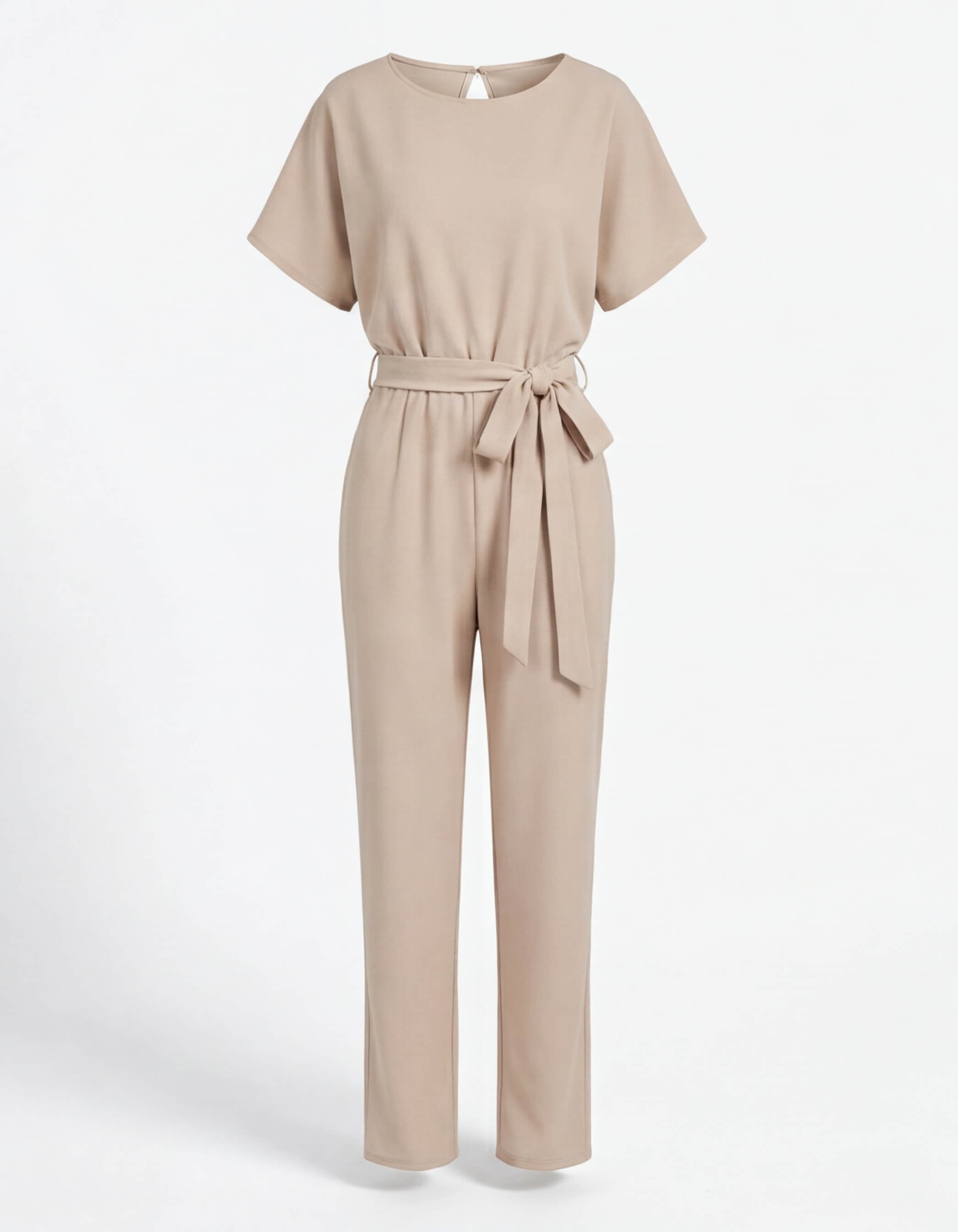 Women’s Jumpsuit – Tie-Waist Wide-Leg Jumpsuit