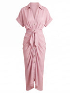 Women’s Ruched Midi Summer Dress