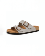 Women’s Footbed Slide Sandals- Double-Buckle