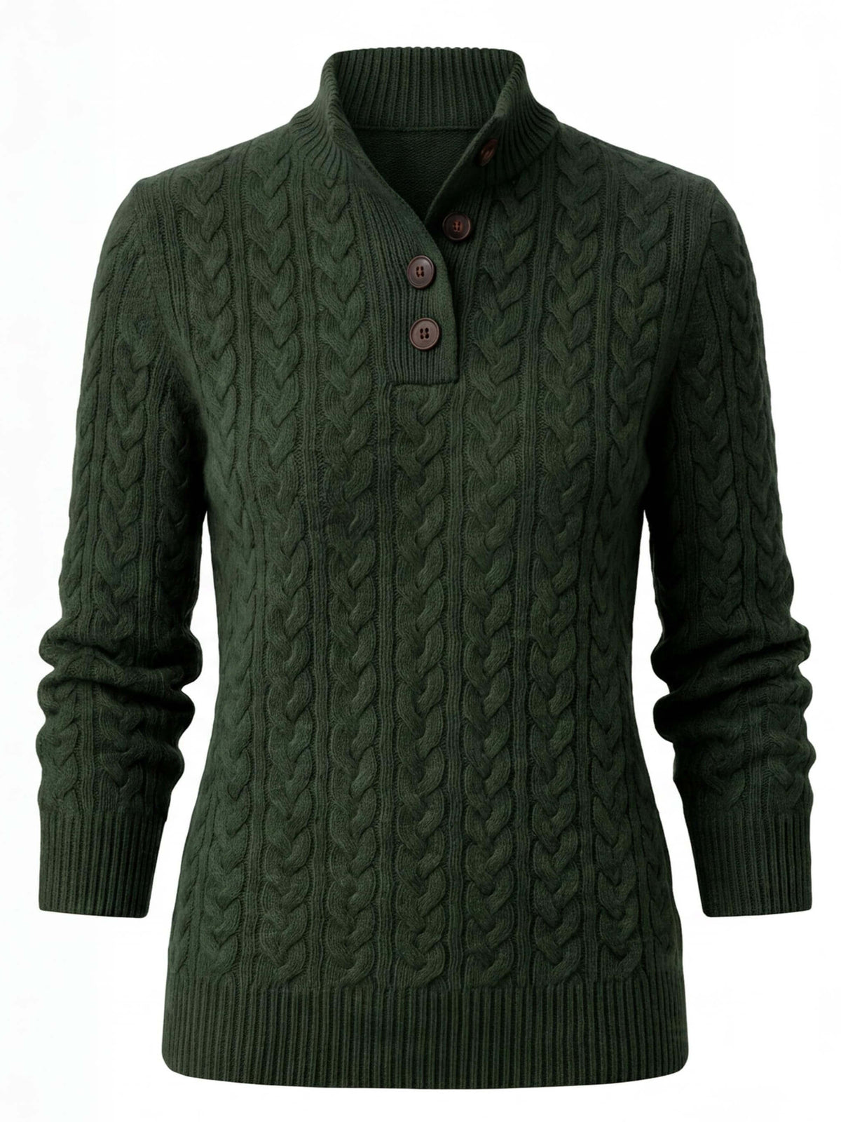 Women’s Cable Knit Button-Up Sweater