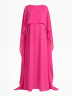 Women’s Flowing Maxi Dress with Cape Overlay