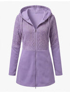 Women’s Textured Hooded Zip-Up Jacket