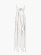 Women’s Chiffon Halter Maxi Dress – Romantic Layered Silhouette