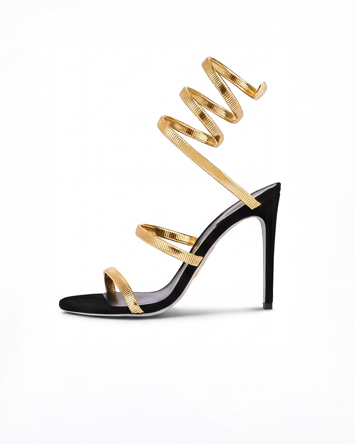 Women’s Stiletto Heeled Sandals – Spiral Ankle Wrap