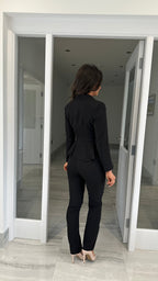 Claudia Peplum Suit – Black
