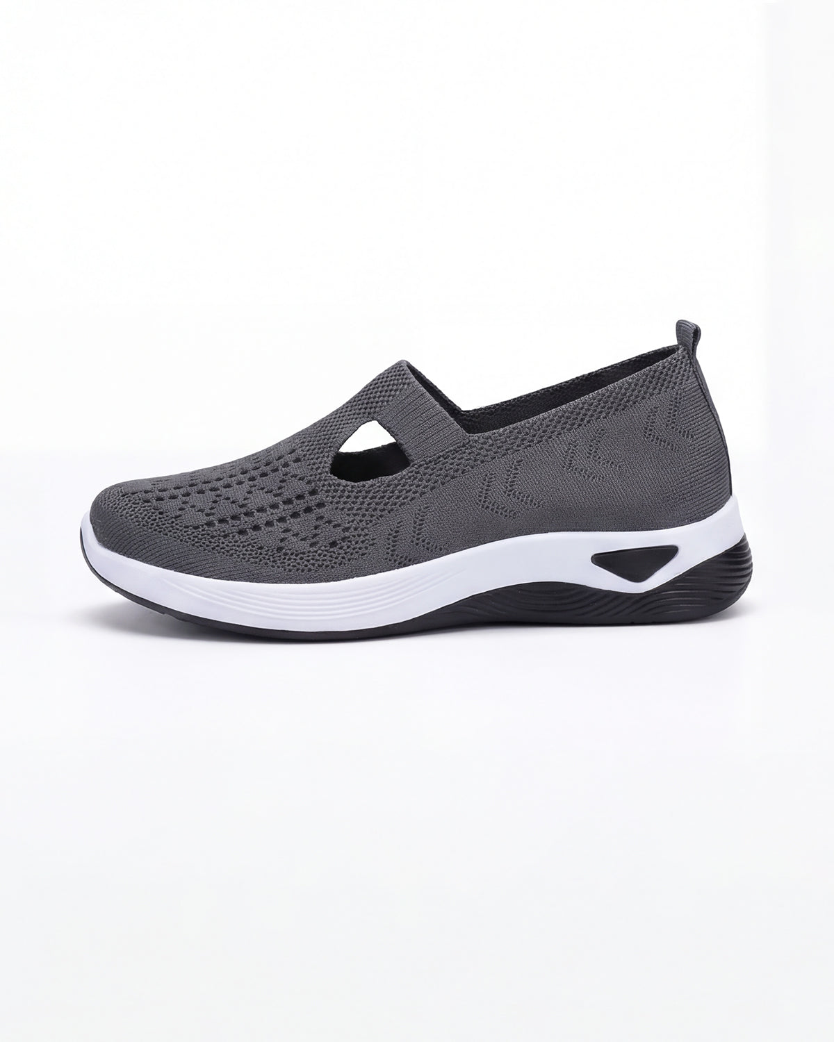 Women’s Casual Knit Slip-On Sneakers – Cutout Design