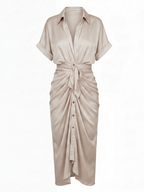 Women’s Ruched Midi Summer Dress
