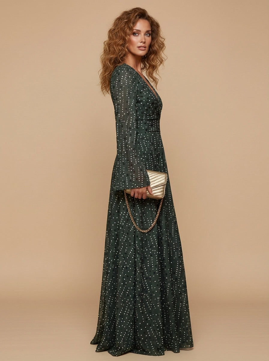 Women’s Bohemian Shimmer Maxi Dress