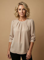 Women’s Pleated Blouse – Soft Draping & Elegant Everyday Style