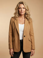 Women’s Lightweight Lapel Jacket – Relaxed Fit & Effortless Style