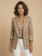 Women’s Plaid Blazer – Tailored Silhouette & Timeless Sophistication