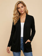 Women’s Modal Open-Front Cardigan – Soft V-Neck & Lightweight
