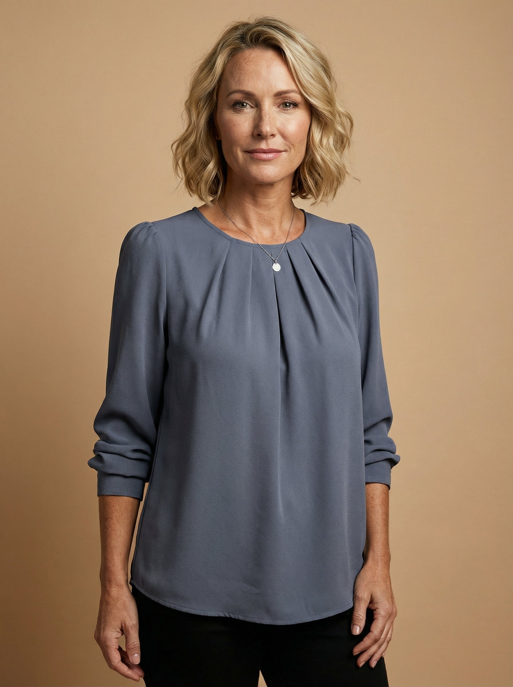 Women’s Pleated Blouse – Soft Draping & Elegant Everyday Style