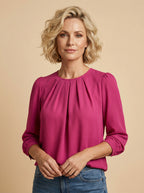 Women’s Pleated Blouse – Soft Draping & Elegant Everyday Style