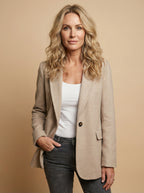 Women’s Lightweight Lapel Jacket – Relaxed Fit & Effortless Style