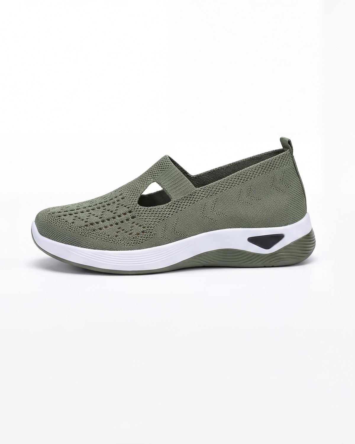 Women’s Casual Knit Slip-On Sneakers – Cutout Design