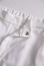 Women’s White High-Waisted Wide-Leg Trousers – Timeless Elegance