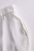 Women’s White High-Waisted Wide-Leg Trousers – Timeless Elegance