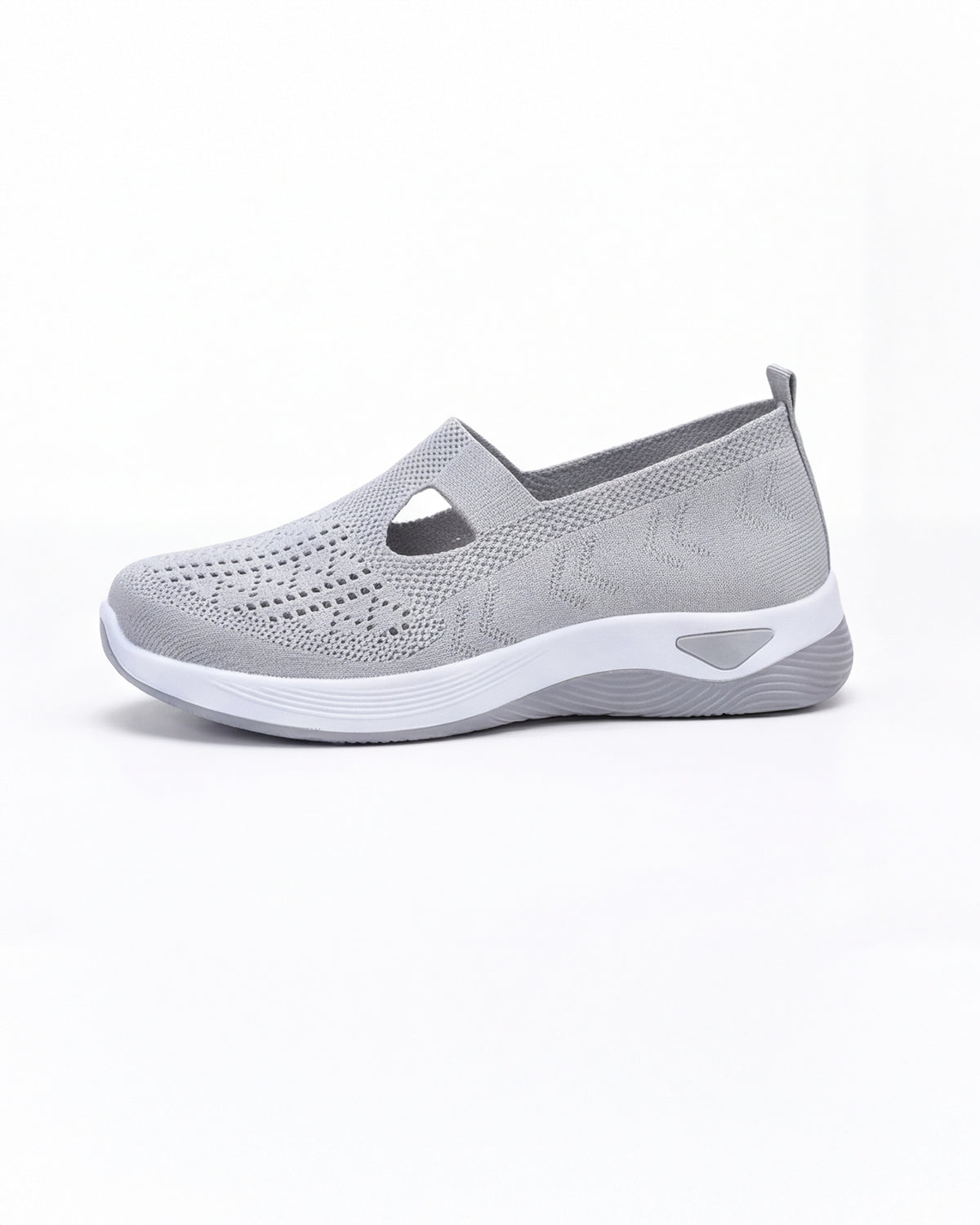 Women’s Casual Knit Slip-On Sneakers – Cutout Design