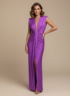 Women’s Elegant Pleated Maxi Dress