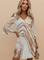 Women’s Elegant Printed Mini Dress