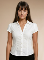 Women’s Slim-Fit Poplin Shirt