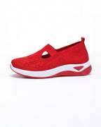 Women’s Casual Knit Slip-On Sneakers – Cutout Design