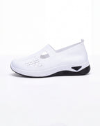 Women’s Casual Knit Slip-On Sneakers – Cutout Design