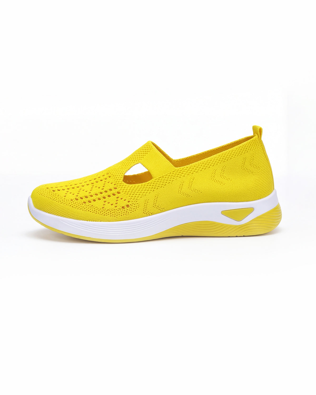 Women’s Casual Knit Slip-On Sneakers – Cutout Design