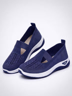 Women’s Casual Knit Slip-On Sneakers – Cutout Design