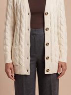 Women’s Elegant Textured Knit Cardigan – Soft V-Neck & Relaxed Spring Comfort