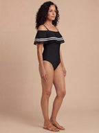 Women’s Off-Shoulder Ruffle With Straps One-Piece Swimsuit