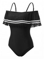 Women’s Off-Shoulder Ruffle With Straps One-Piece Swimsuit