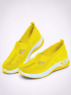 Women’s Casual Knit Slip-On Sneakers – Cutout Design