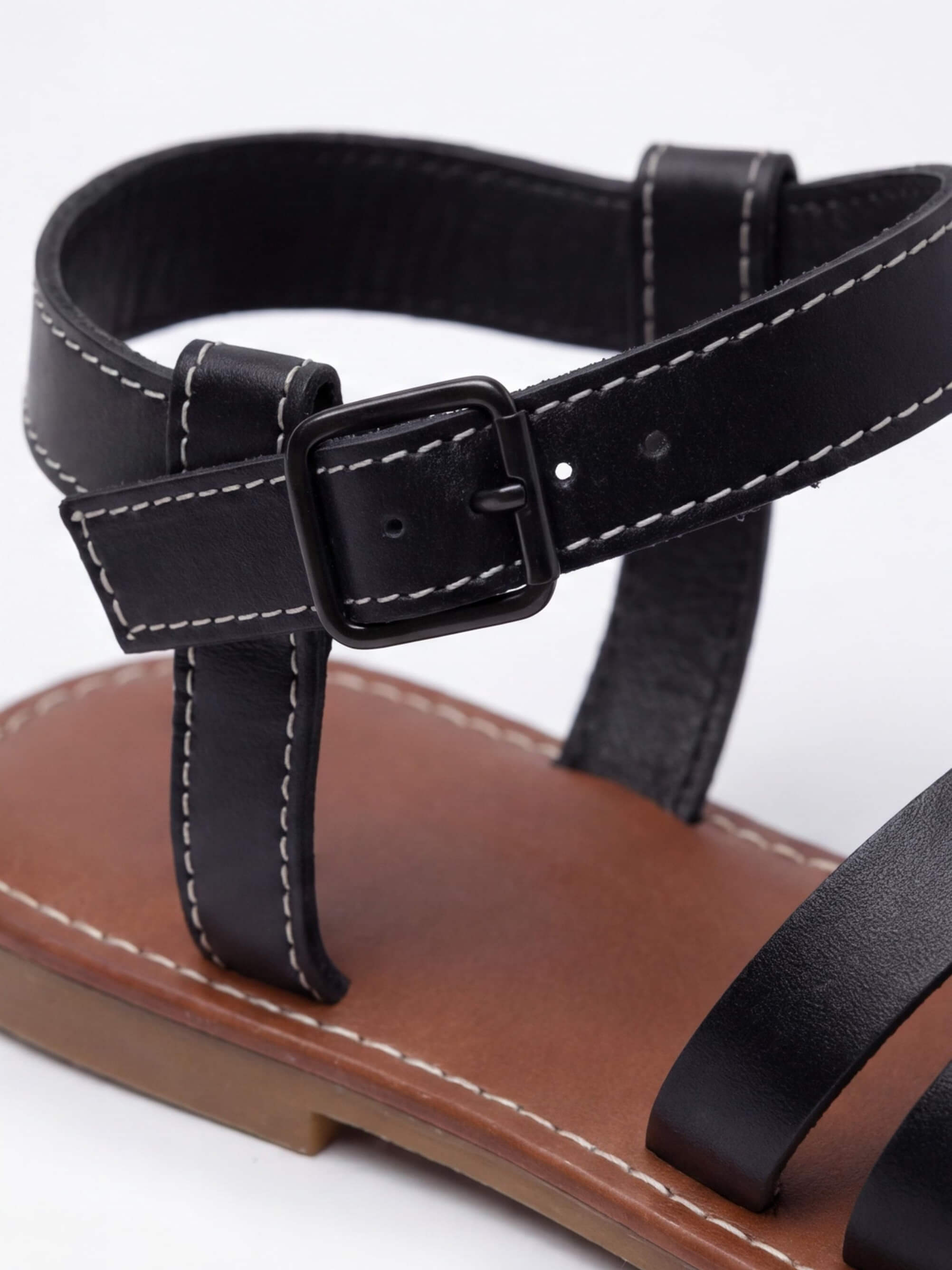 Women’s Flat Sandals-Strappy Caged
