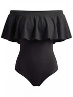 Women’s Off-Shoulder Rumple One-Piece Swimsuit