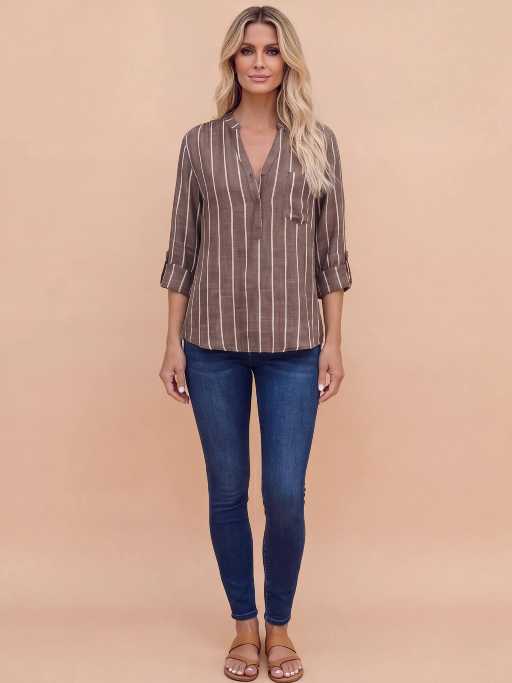 Women’s Striped Summer Blouse – Lightweight & Effortless Style