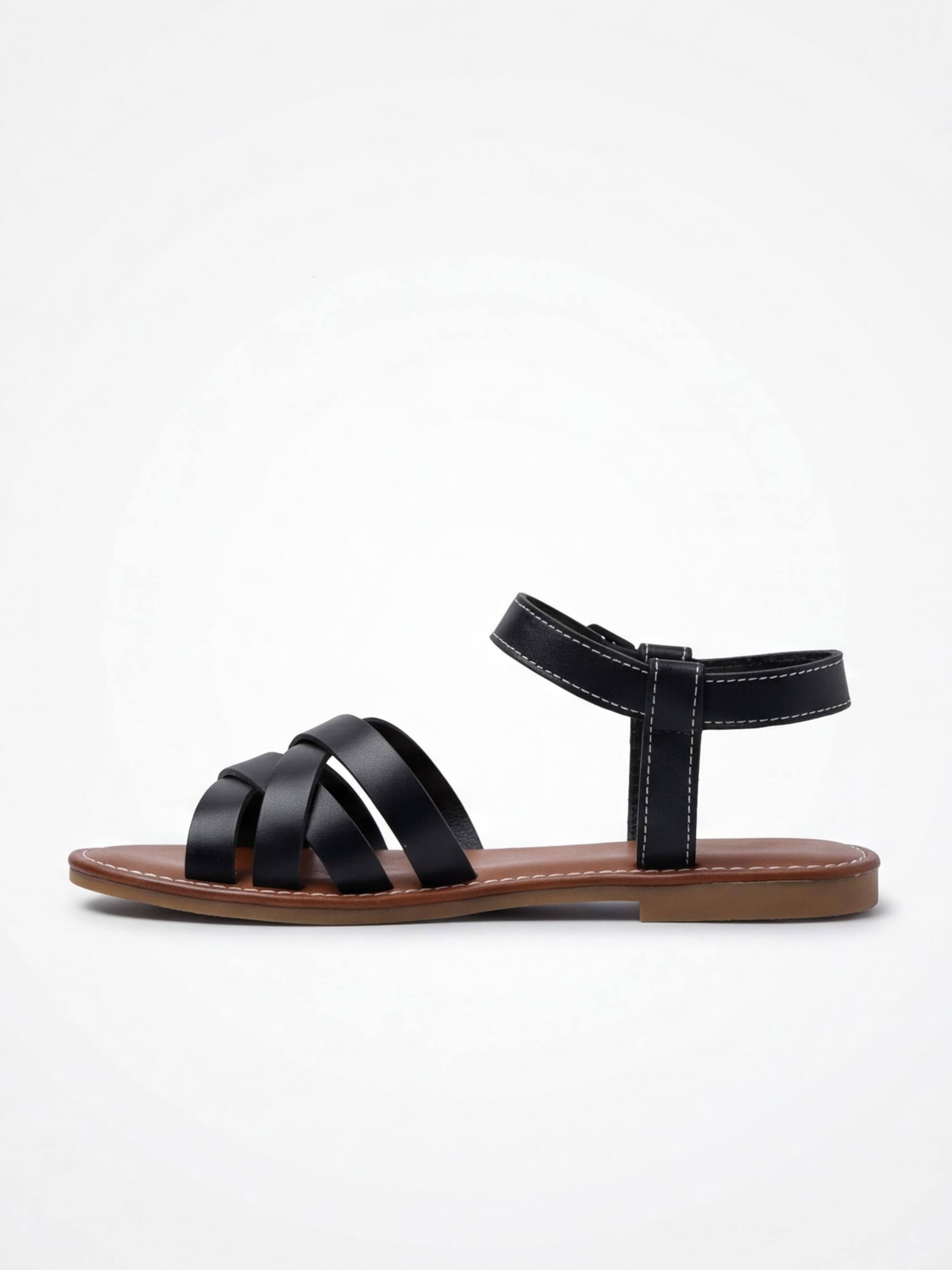 Women’s Flat Sandals-Strappy Caged