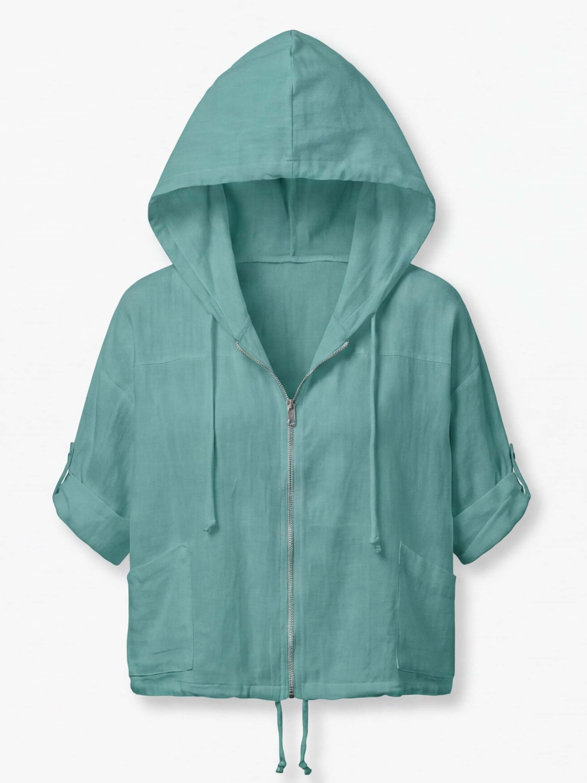 Women’s Hooded Zip Pocket Jacket